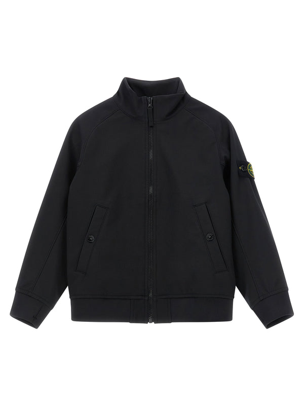 Stone Island Junior Technical Three-Layer Waterproof Jacket — Black