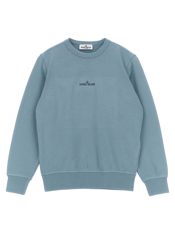 Stone Island Junior Logo-Embroidered Sweatshirt — Blue