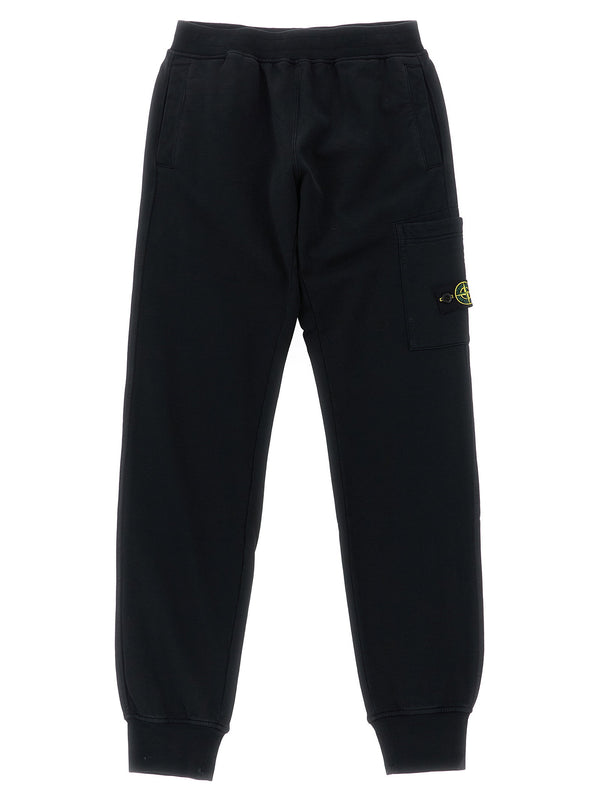 بنطال رياضي كارغو بشعار Stone Island Junior شعار — أسود