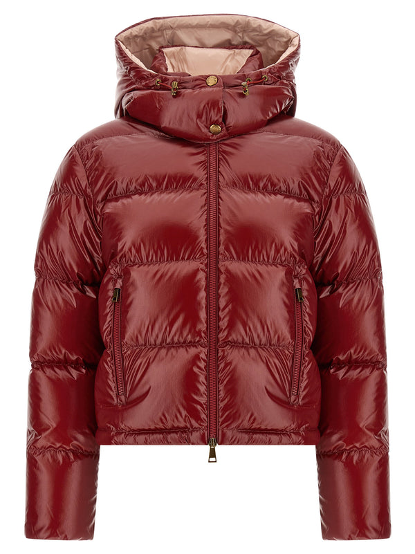 معطف منفوخ Moncler نيفول جاكيت — أحمر روبي