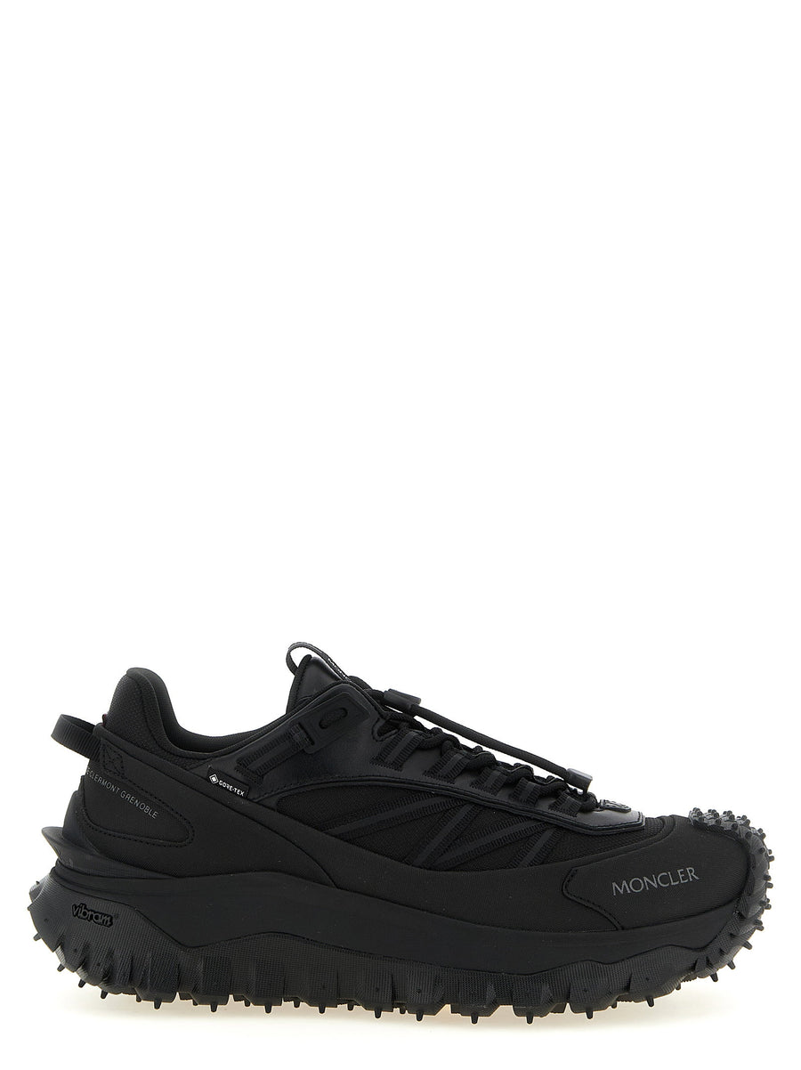 Moncler Leather and technical fabric with Gore-Tex membrane sneaker in black