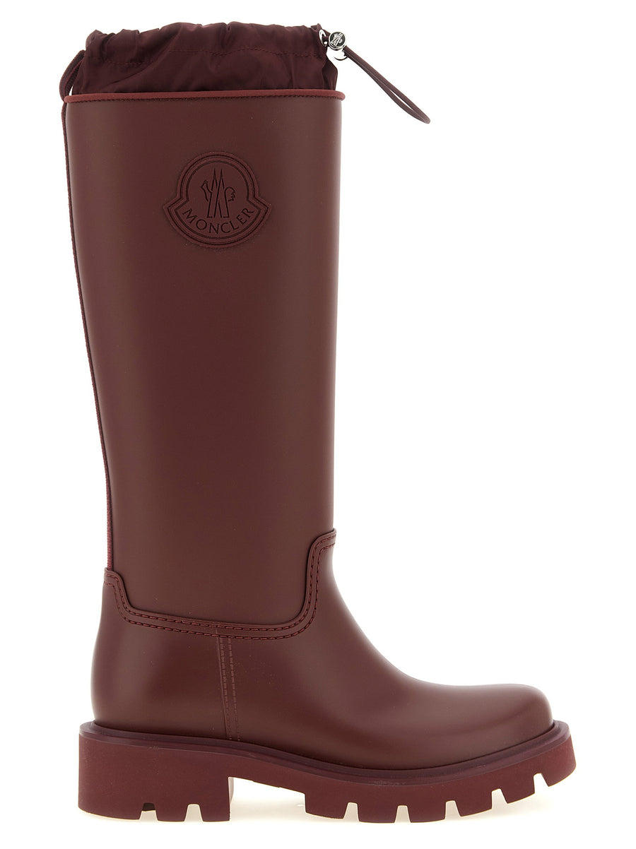 Moncler Kickstream High Boot — Burgundy