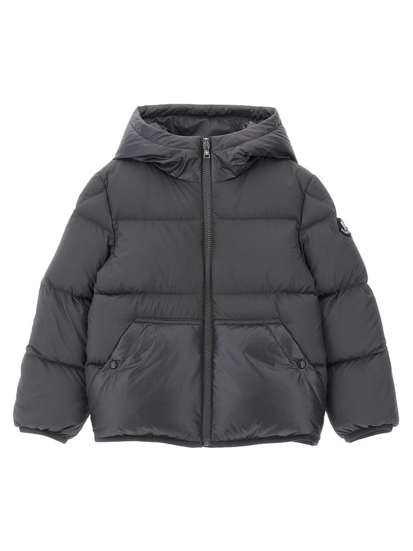 جاكيت مبطن بالريش Moncler Enfant — فحم