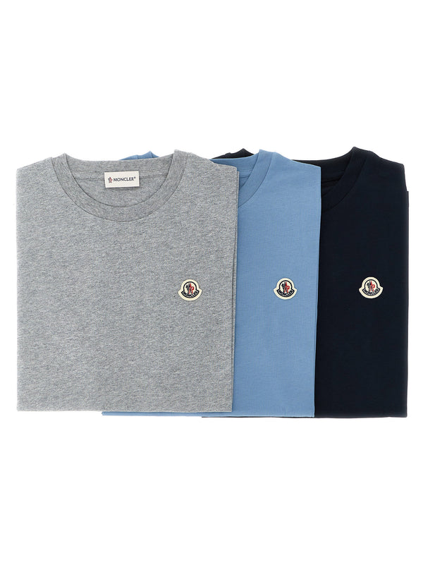Moncler Enfant Logo-Patch Cotton T-shirt — Grey
