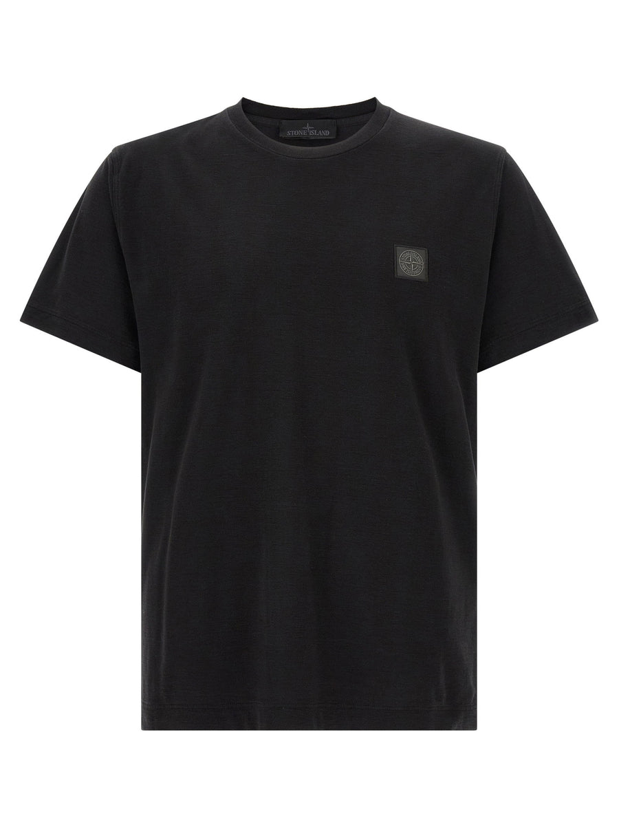 Stone Island Ghost Badge Logo T-shirt — Black