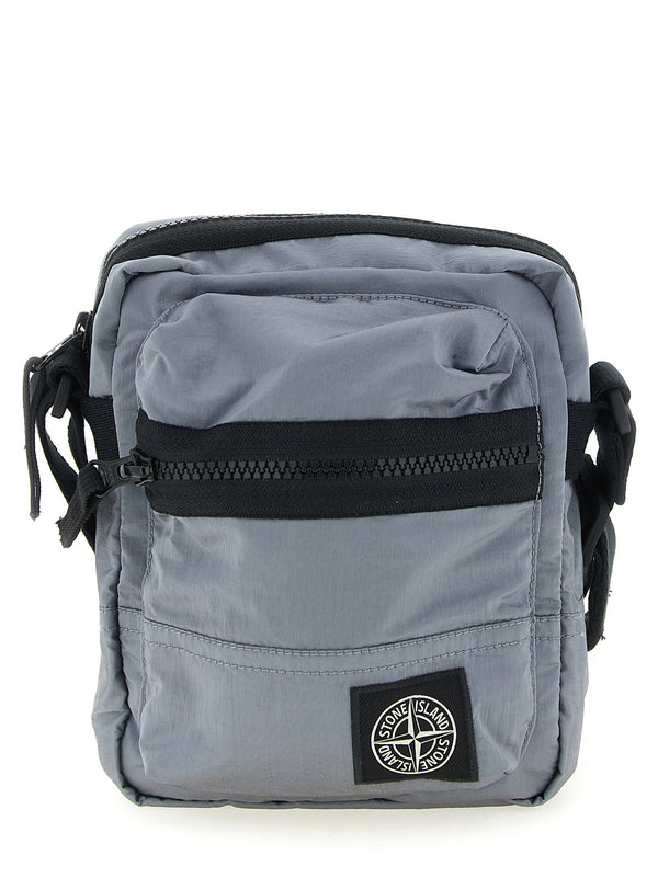 حقيبة كروسبودي Stone Island رقعة نايلون — رمادي