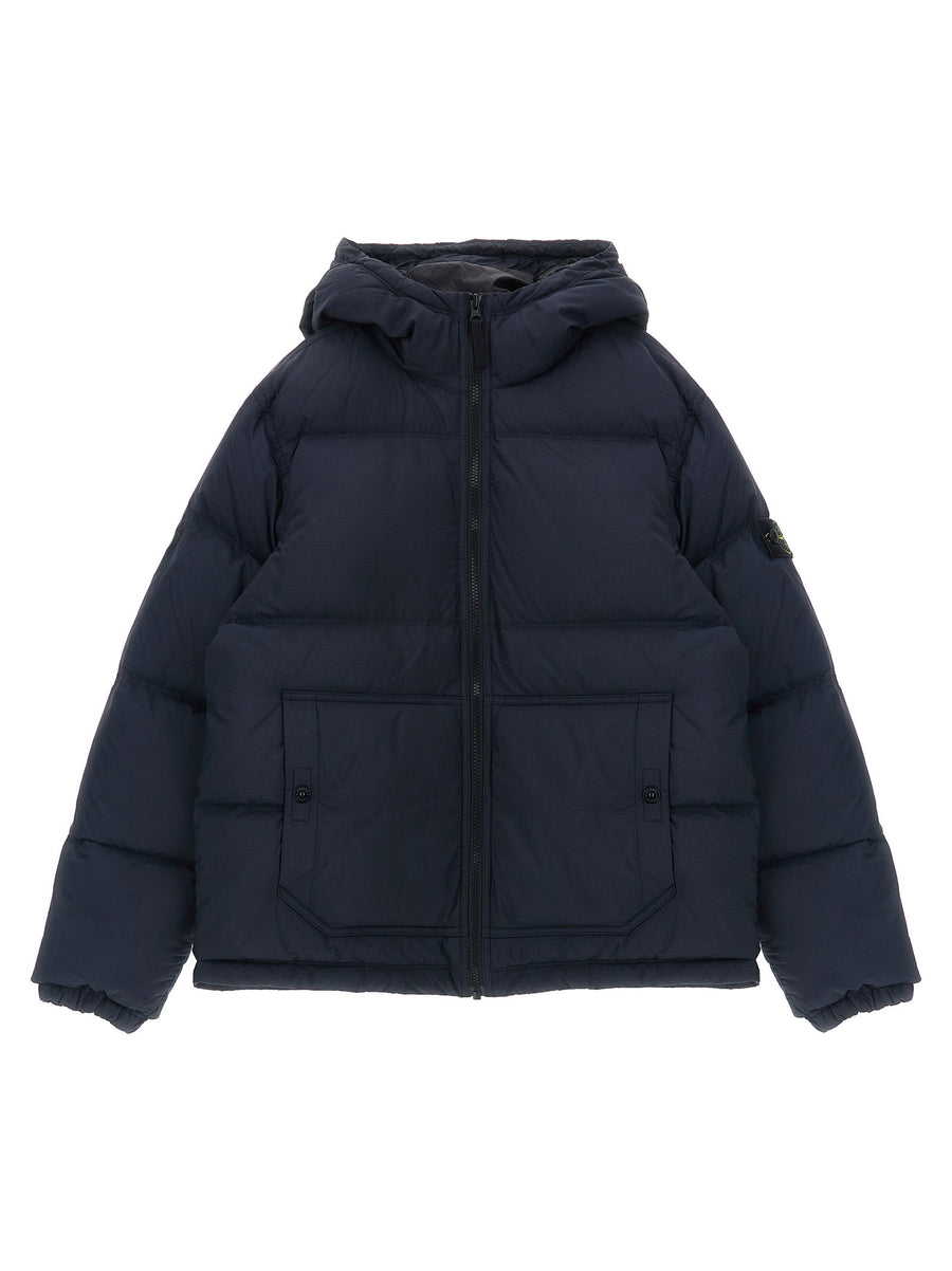 Stone Island Junior Quilted Down Jacket — Navy