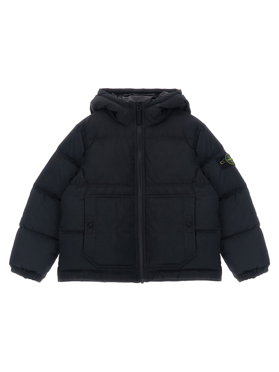 Stone Island Junior Quilted Down Down Jacket — Black