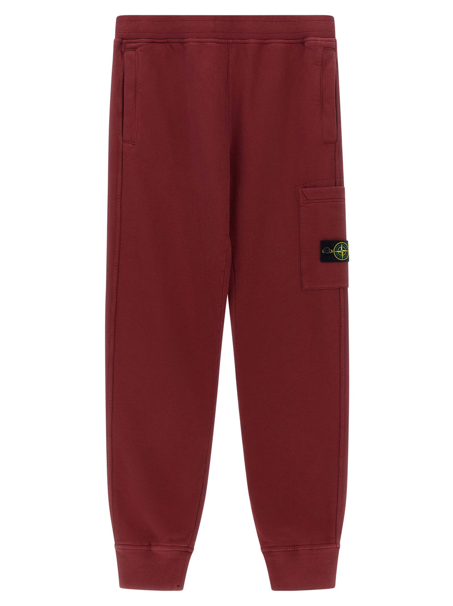 بنطلون ج็وجرز كارغو مزين بالشعار Stone Island Junior شعار — عنابي