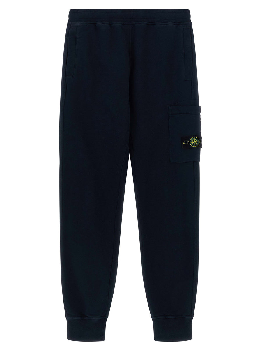 Stone Island Junior Badge Logo Cargo Joggers — Navy