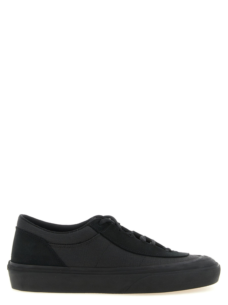 Stone Island Canvas and Suede Low-Top Sneaker — Black