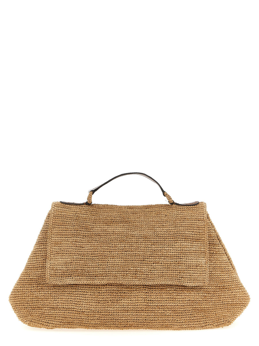 Ibeliv Natural Raffia Handbag — Tan