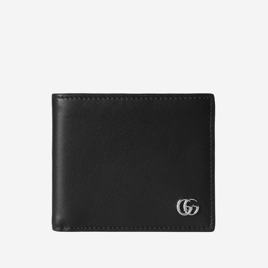 Gg Marmont Bi-Fold Wallet Black Leather & Cardholders