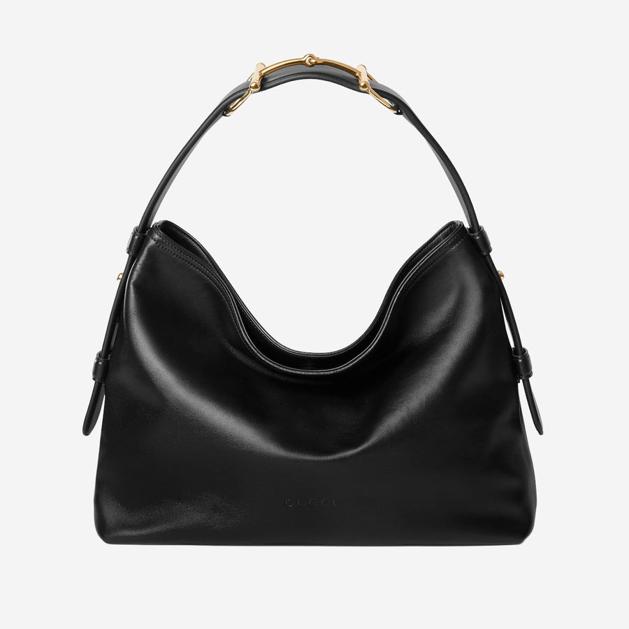 Beatrix Medium Shopping Bag Black Calfskin Shoulder