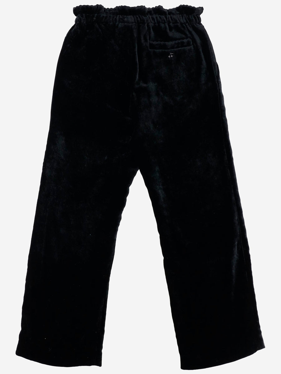 Viscose And Silk Pants Black Trousers