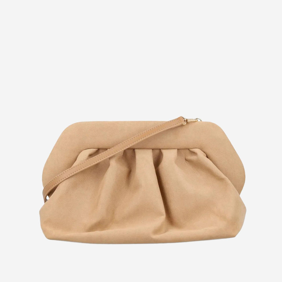 Vegan Fabric Bag Beige Clutch