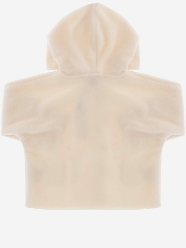 Bamboo-Blend Coat Ecru Polyester