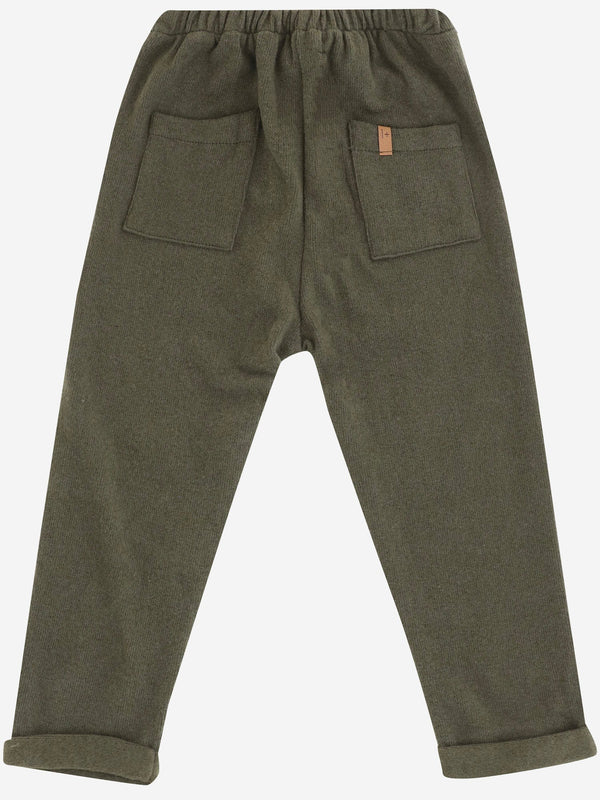 Stretch Cotton-Blend Pants Khaki Trousers