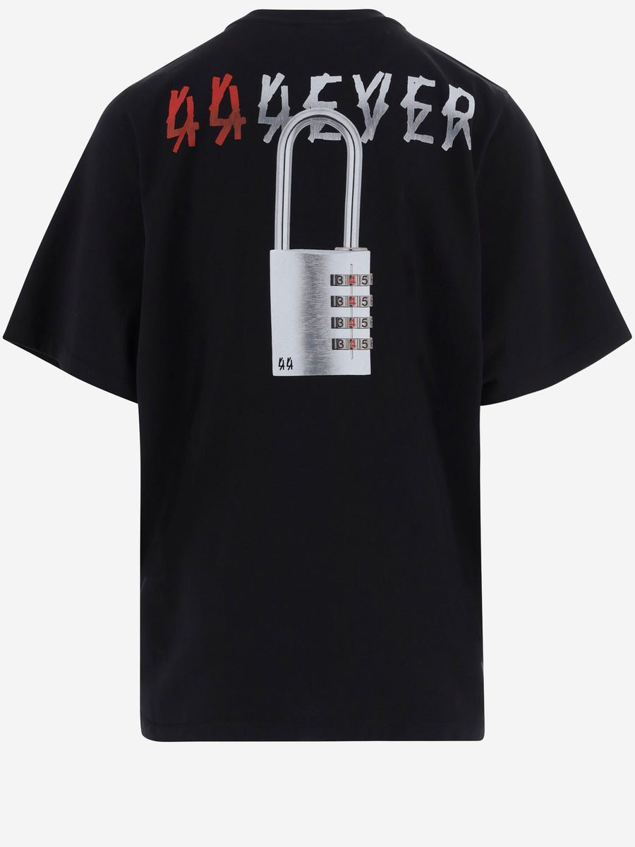 Cotton T-Shirt With Logo Print Black T-shirts