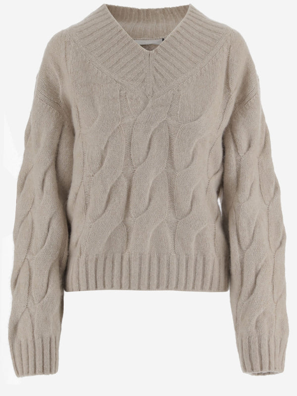 Beige Cashmere And Silk Sweater