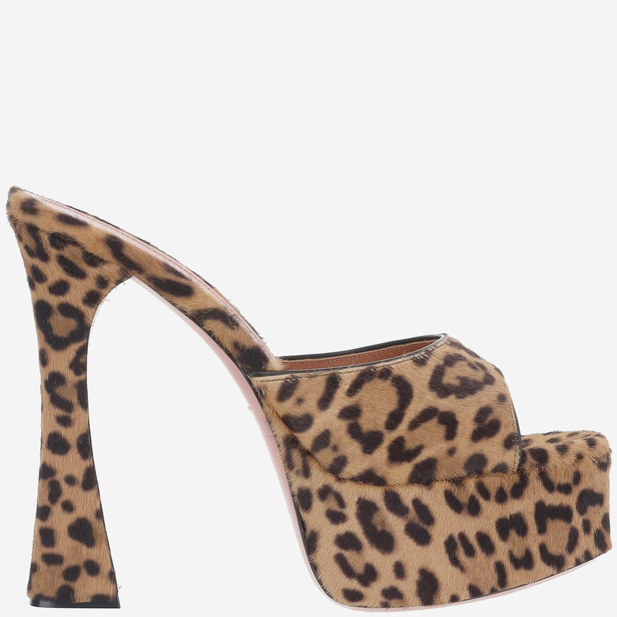 Heeled Sandals Dalida Pony Skin Multicolour
