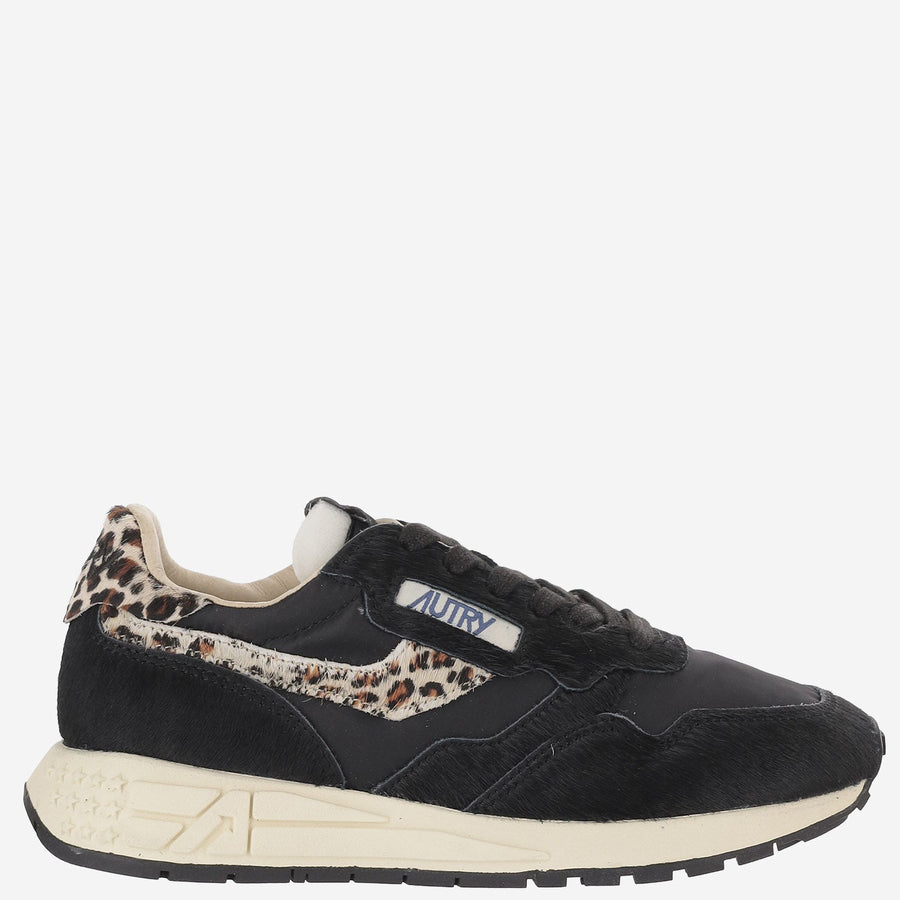 Sneakers Reelwind Ponyskin Black Nylon Trainers