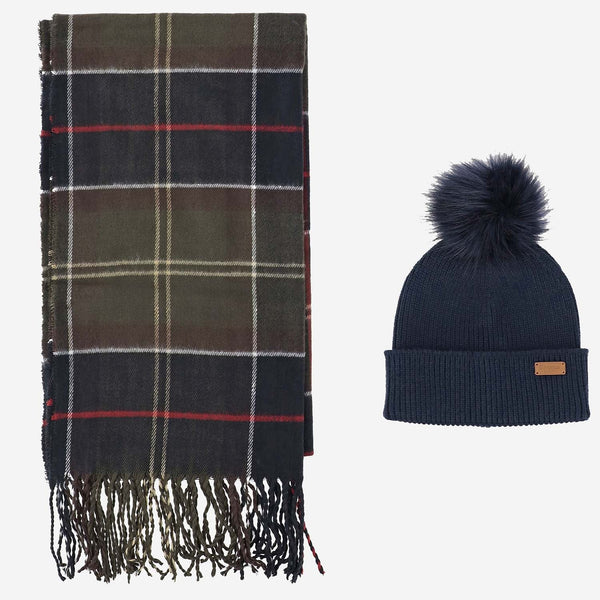 Scarf And Hat Set Multi Check Pattern Multicolour Hat: Viscose