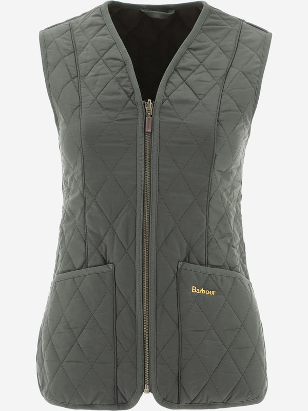 Reversible Quilted Betty Vest Olive Green Polyamide Waistcoats & Gilets