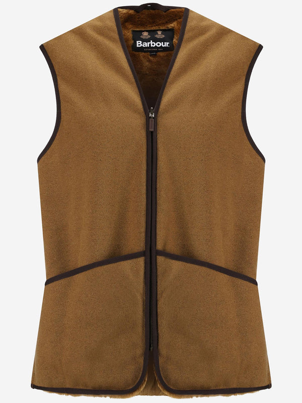Vest Acrylic Fleece Light Brown Waistcoats & Gilets