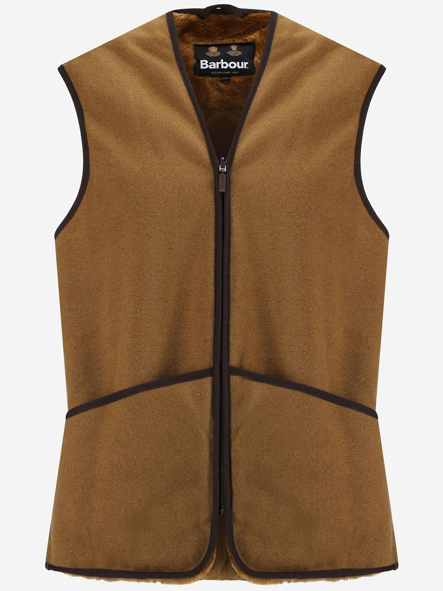 Vest Acrylic Fleece Light Brown Waistcoats & Gilets