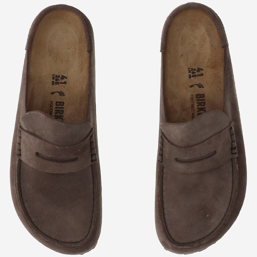 Loafers Naples Wrapped Brown Suede Leather