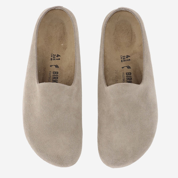 Mules Amsterdam Taupe Suede And Rubber Sandal
