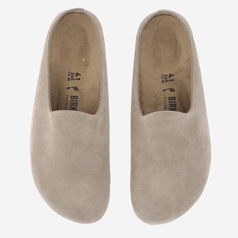 Mules Amsterdam Taupe Suede And Rubber Sandal