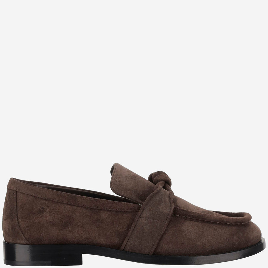 Loafers Astaire Dark Brown Suede Calf Leather Sandal