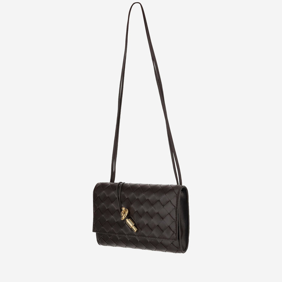 Clutch Andiamo Lambskin Dark Brown Bags