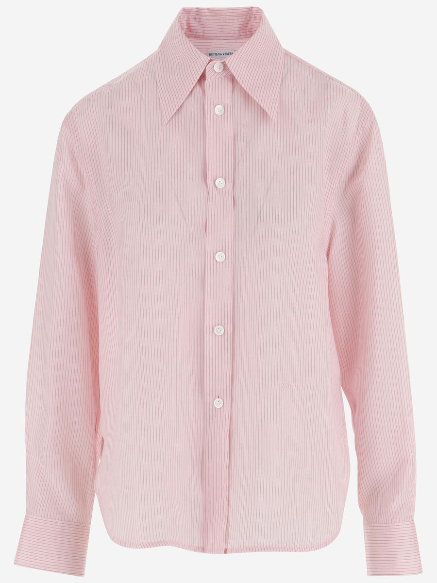 Shirt Salmon And Wine Viscose Blend Salmon/wine/dove