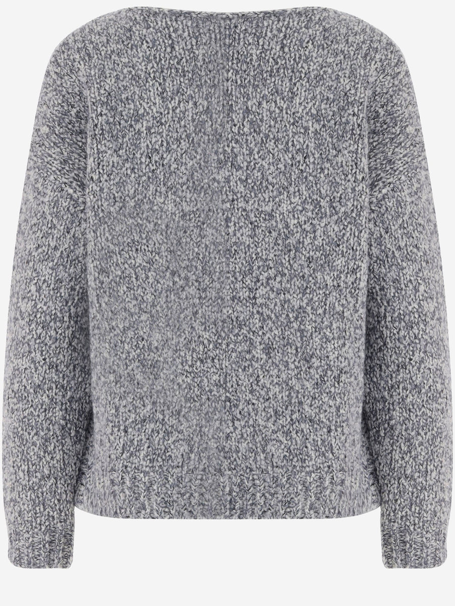 Sweater Wool And Alpaca Blend Grey Virgin