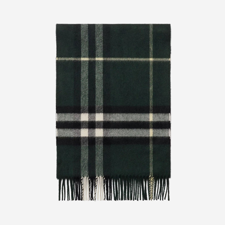 Scarf Check Cashmere Anchor Green