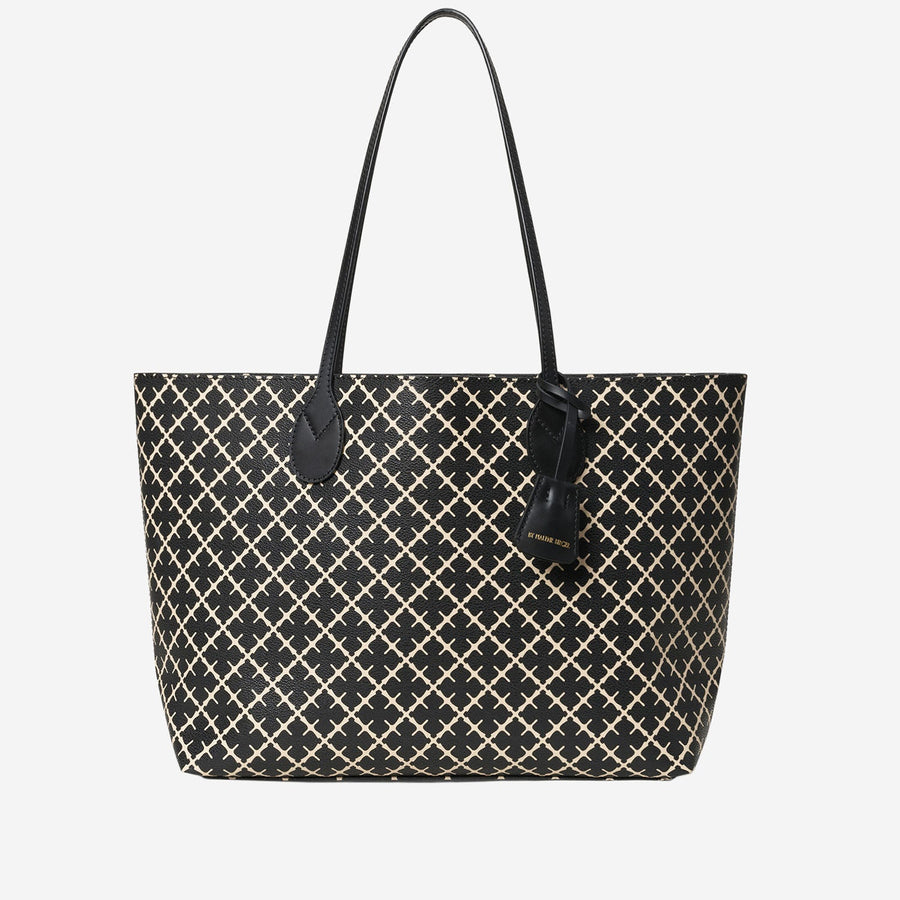 Shopping Bag Abigail Black Polyvinyl Shoulder
