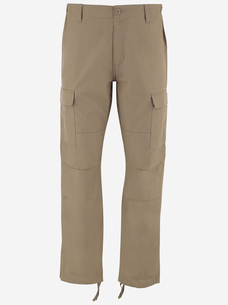 Cargo Trousers Beige Cotton