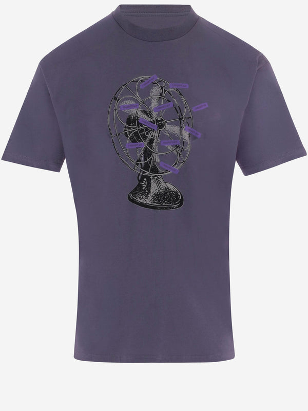 T-Shirt Printed Cotton Purple Organic Single Jersey T-shirts