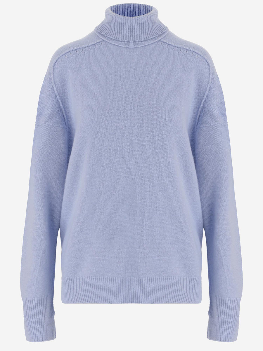 Turtleneck Cashmere Sweater Light Blue