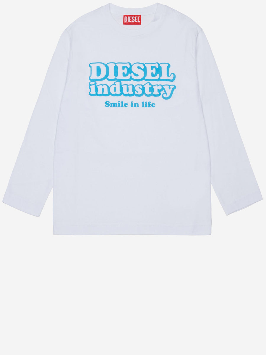 Cotton Long-Sleeve Top White Knitwear