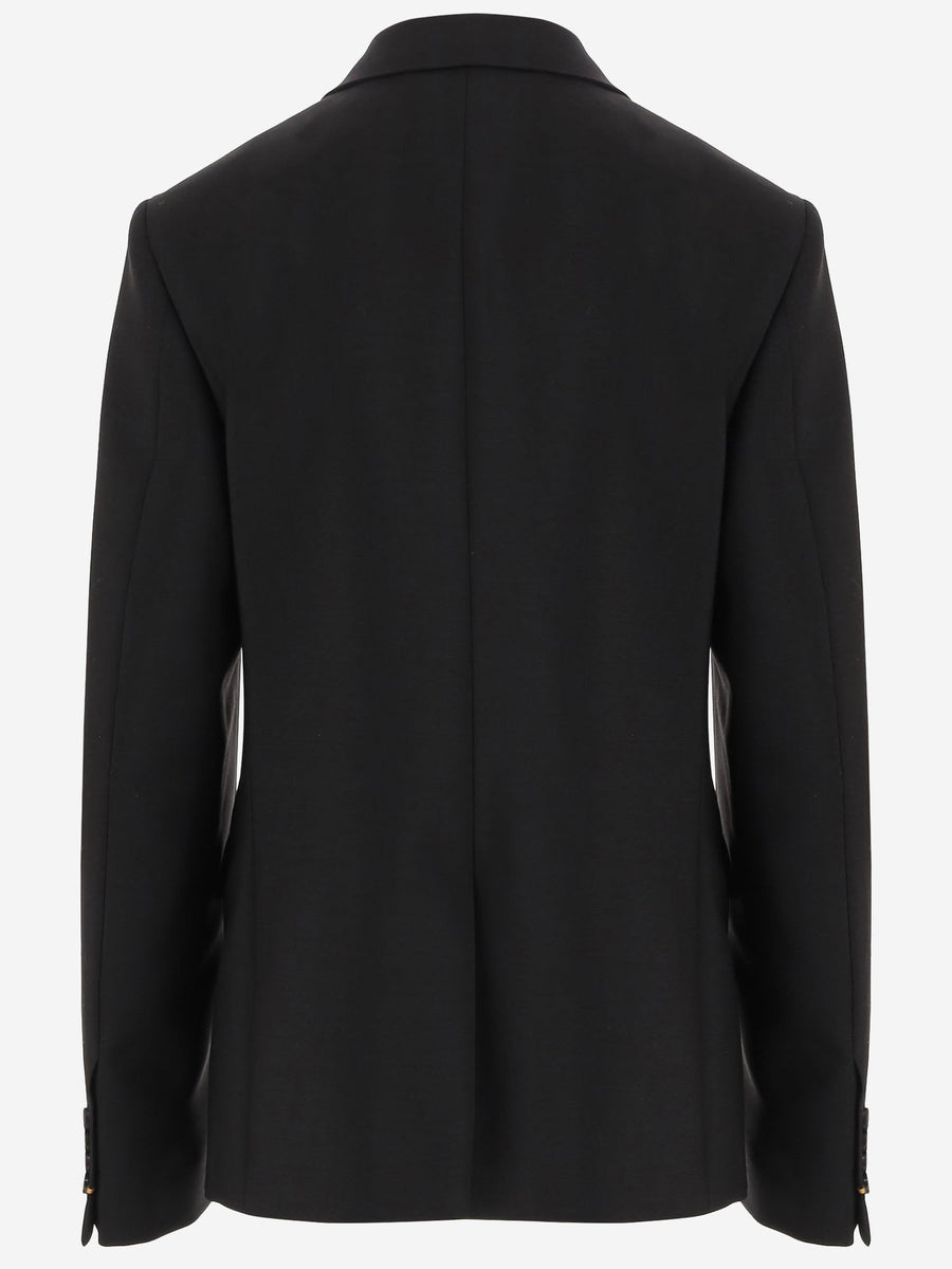 Jacket Mohair And Wool Black