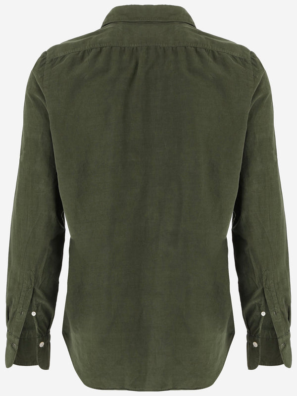 Ribbed Cotton Shirt Green