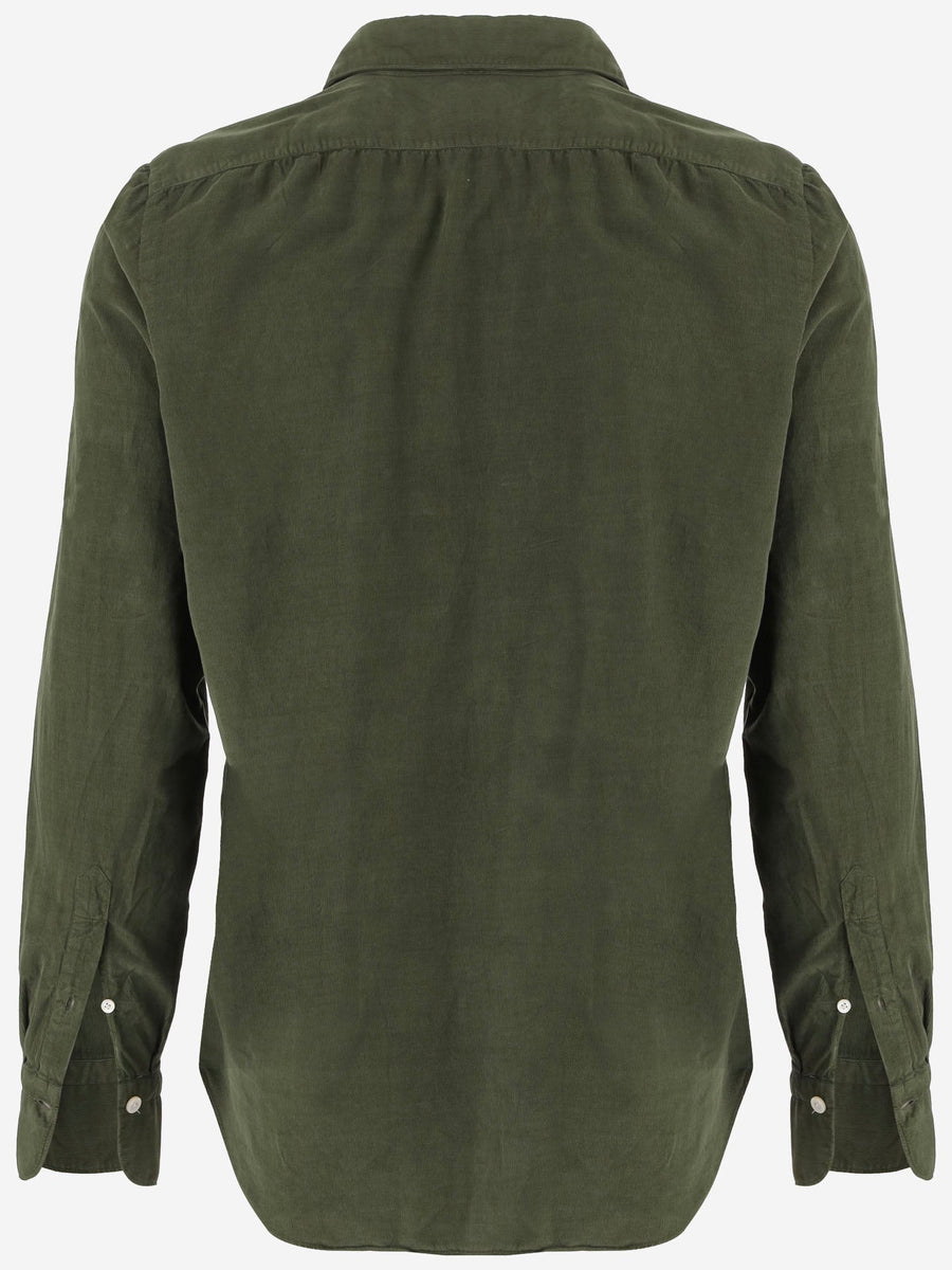 Ribbed Cotton Shirt Green