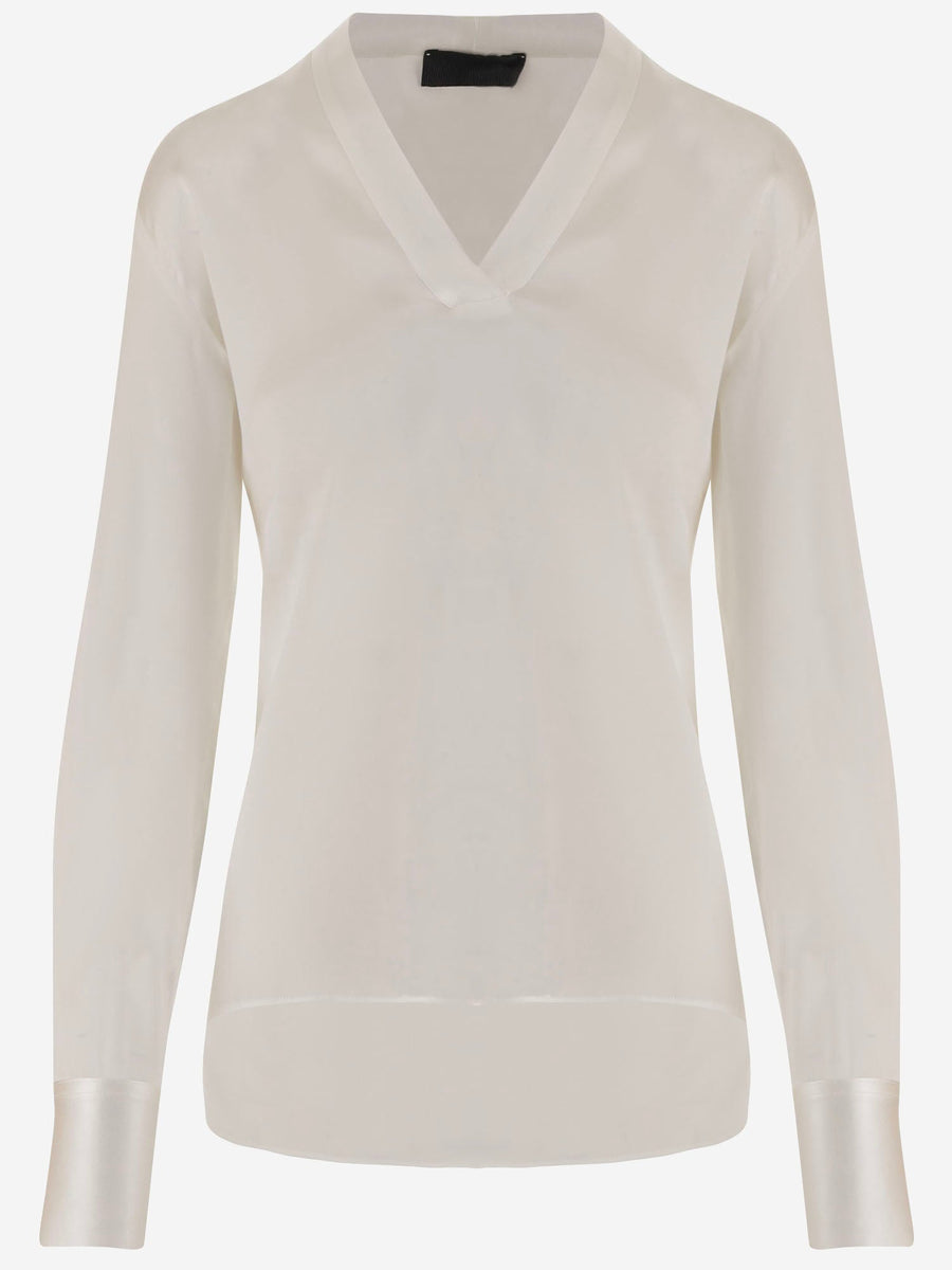Shirt Stretch Silk White