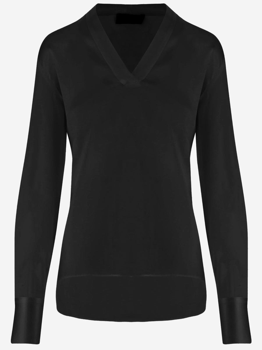 Shirt Stretch Silk Black
