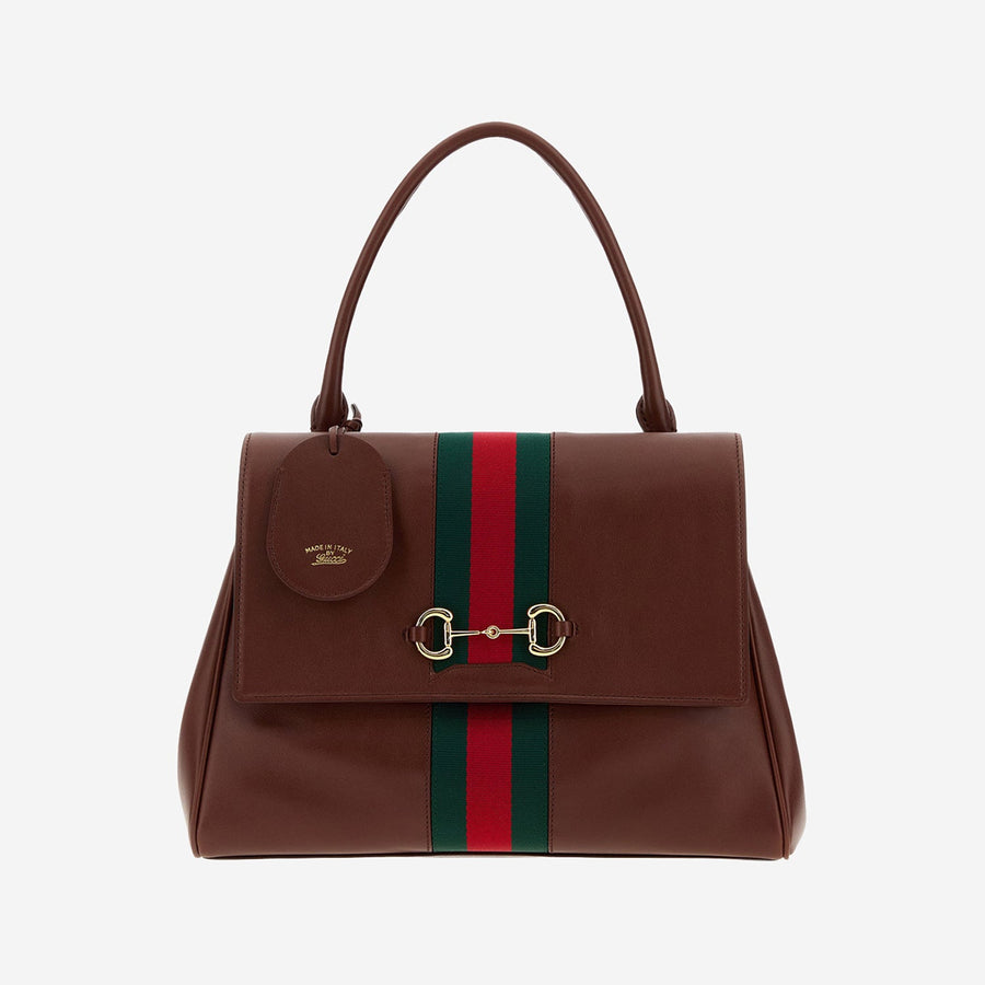 Leather Shoulder Bag Paparazzo Brown Calf Skin