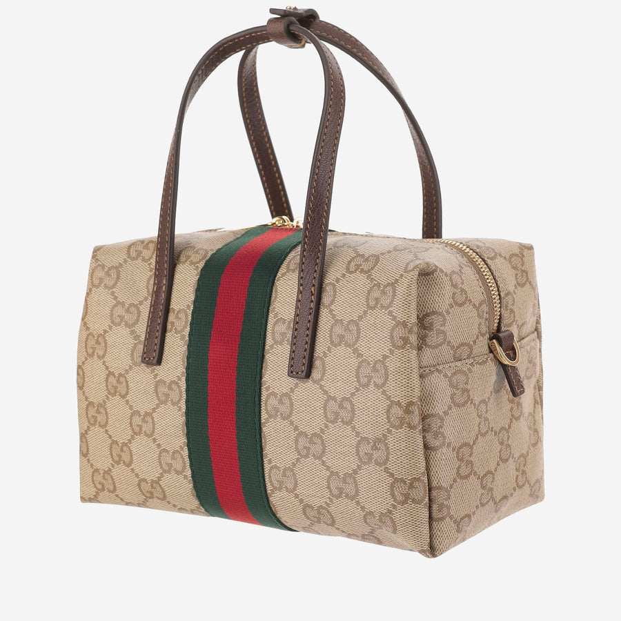Mini Boston Bag Multicolour Cotton Shoulder